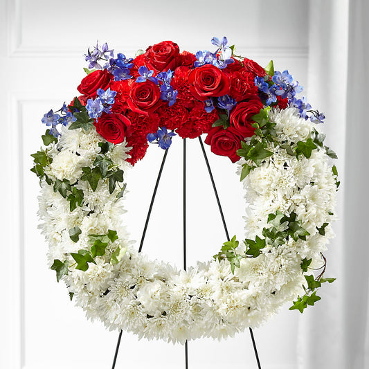 Patriotic Passion Wreath –  North Star Blooms, Roseville MN