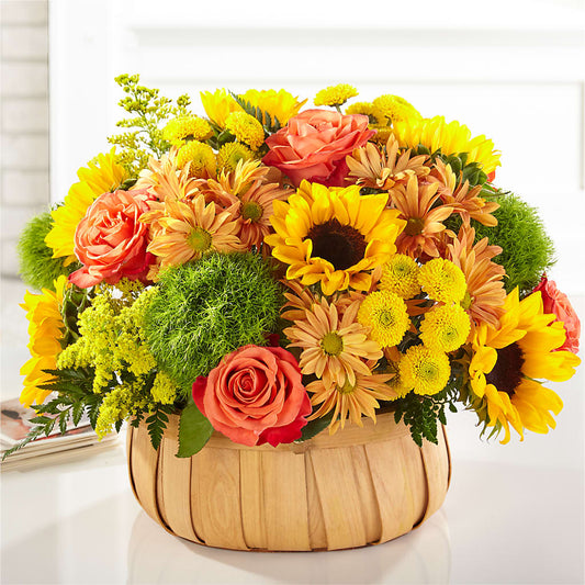 Harvest Sunflower Basket –  North Star Blooms, Roseville MN