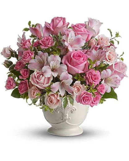 Teleflora's Pink Potpourri Bouquet with Roses