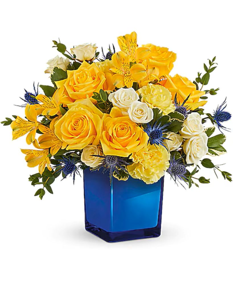 Golden Blue Bouquet