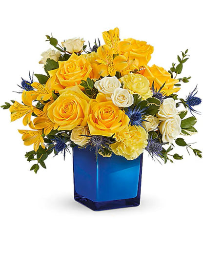 Golden Blue Bouquet