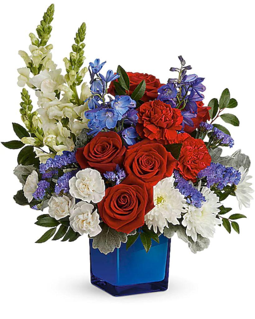 Red, White, & Blooms Bouquet