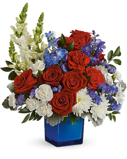 Red, White, & Blooms Bouquet