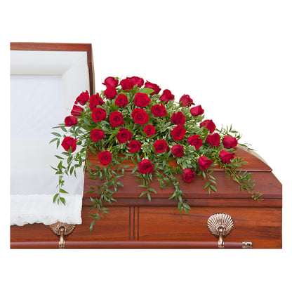50 Rose Casket Spray –  North Star Blooms, Roseville MN