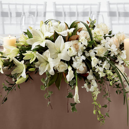 White Linen Arrangement –  North Star Blooms, Roseville MN